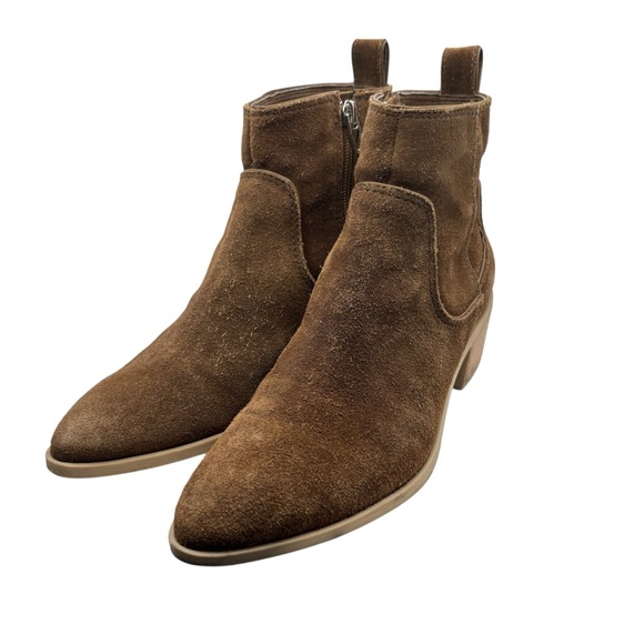 Dolce Vita Dark Brown Suede Able Booties Boots with Box Size 7.5 - Picture 1 of 11